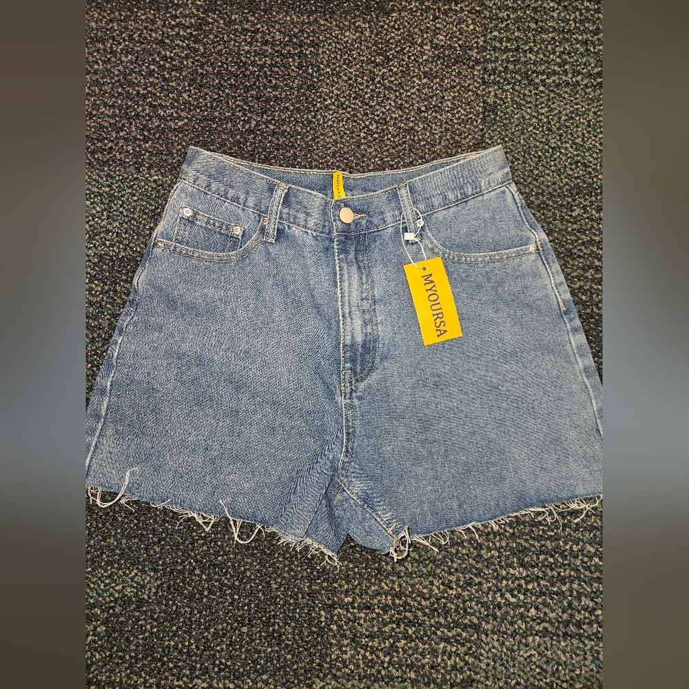 Myoursa Womans Cutoff Jean Shorts  Size M